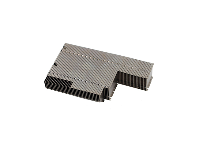 Stamped fin heat sink